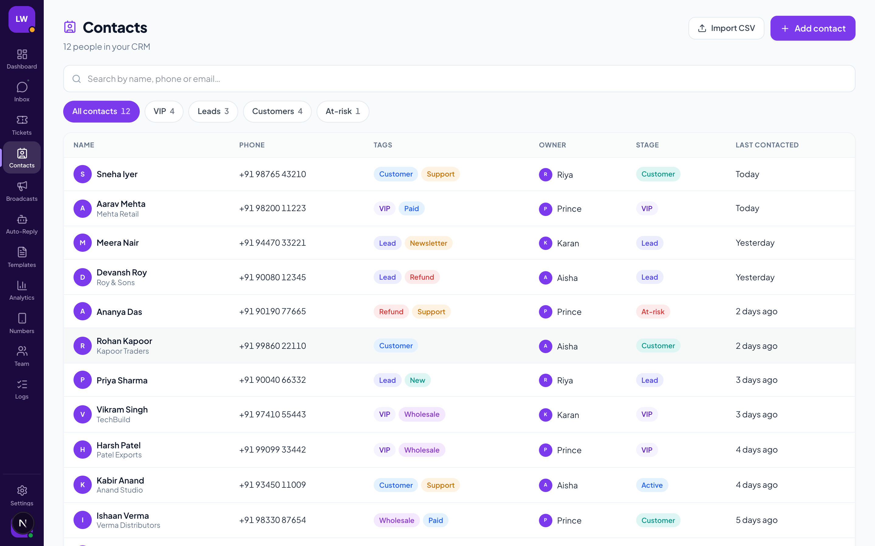 Loopwave interface, screen 2